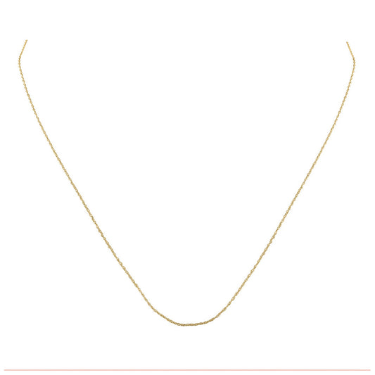 10kt Yellow Gold 18-inch Rope Chain with Spring-ring Closure