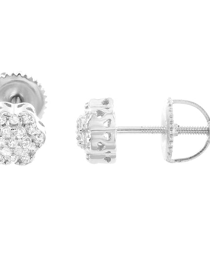 Sterling Silver Round Moissanite Earrings RP 1/6 Cttw