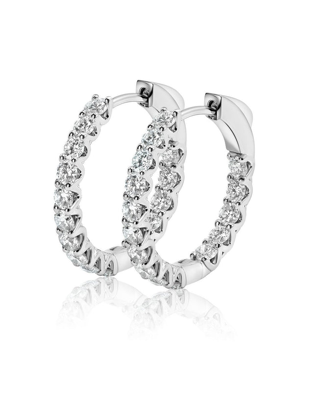 15mm Lab Diamond Huggie Earrings