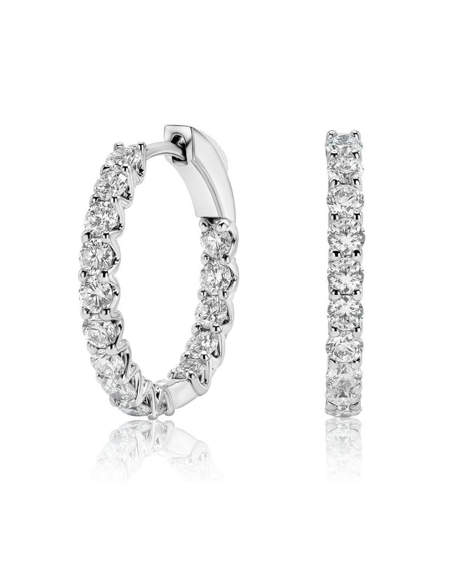 15mm Lab Diamond Huggie Earrings