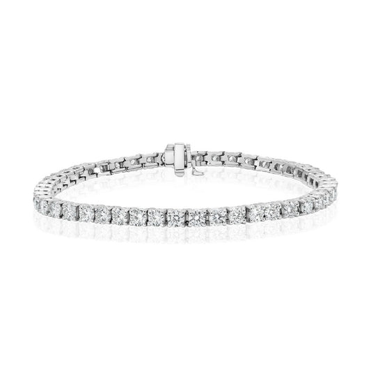 4-Prong Basket Lab Diamond Tennis Bracelet