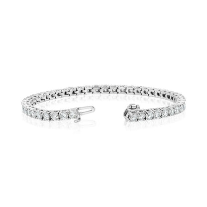 4-Prong Basket Lab Diamond Tennis Bracelet