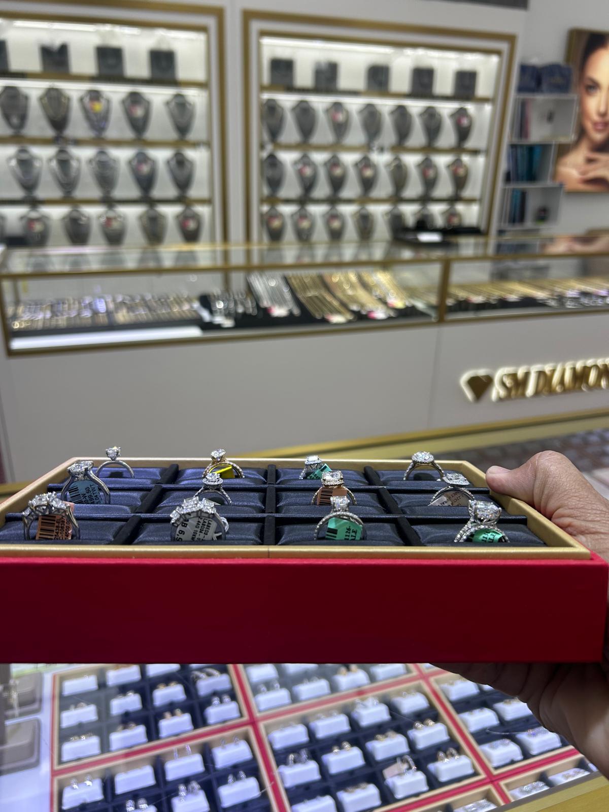 SM Diamond Center showroom with engagement rings